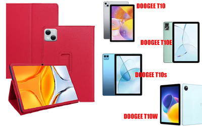Чехол-подставка CRAYTON для DOOGEE T10, T10E, T10s, T10W – стиль, защита и ручная сборка, цвет Малиновый