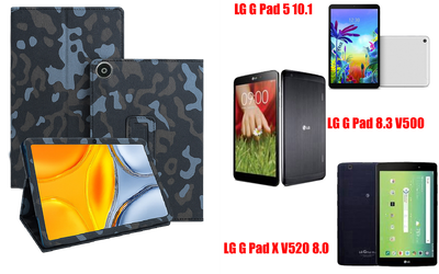 Чохол-підставка CRAYTON для LG G Pad 5 10.1, Pad 8.3, Pad X 8.0 – стиль, захист і ручна збірка, колір Хакі зима