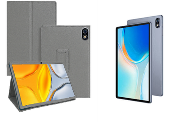 Чехол-подставка CRAYTON для Ulefone Tab W10 – стиль, защита и ручная сборка, цвет Серый тм