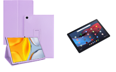 Чехол-подставка CRAYTON для Google Pixel Slate m3 – стиль, защита и ручная сборка, цвет Фиолетовый