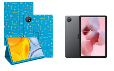 Чехол-подставка CRAYTON для Blackview Oscal Pad 18 – стиль, защита и ручная сборка, цвет Фэшн синий