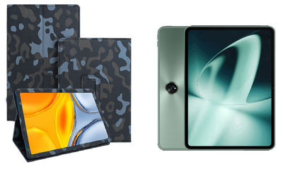 Чехол-подставка CRAYTON для OnePlus Pad, Pad 2, Pad Go, Pad Pro – стиль, защита и ручная сборка, цвет Хаки зима