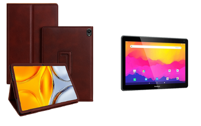 Чехол-подставка CRAYTON для Prestigio Muze 3231 4G, Muze 4231 4G – стиль, защита и ручная сборка, цвет Карминовый