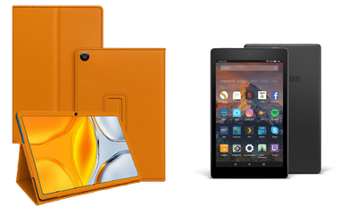 Чехол-подставка CRAYTON для Amazon Fire HD 8 2017 – стиль, защита и ручная сборка, цвет Оранжевый