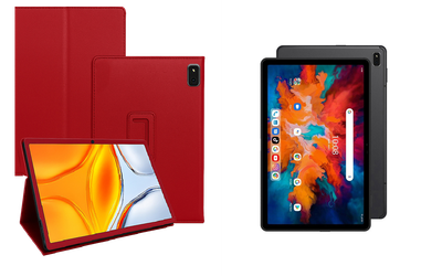 Чехол-подставка CRAYTON для Umidigi A11 TAB – стиль, защита и ручная сборка, цвет Красный
