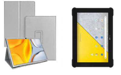 Чехол-подставка CRAYTON для Archos T101X – стиль, защита и ручная сборка, цвет Серебро