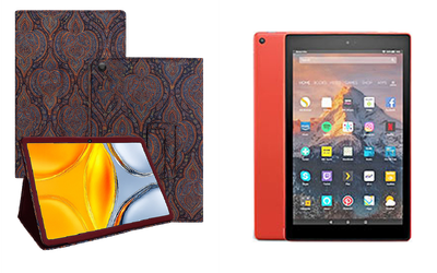 Чехол-подставка CRAYTON для Amazon Fire HD 10 2017, 2018 – стиль, защита и ручная сборка, цвет Пестрый