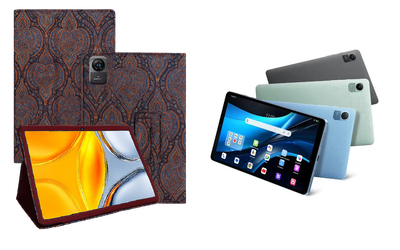 Чехол-подставка CRAYTON для Blackview Oscal Pad 5 – стиль, защита и ручная сборка, цвет Пестрый