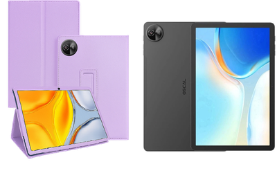 Чехол-подставка CRAYTON для Blackview Oscal Pad 90 – стиль, защита и ручная сборка, цвет Фиолетовый