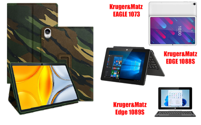 Чехол-подставка CRAYTON для Kruger&Matz EAGLE 1073, EDGE 1088S, Edge 1089S – стиль, защита и ручная сборка, цвет Сахара