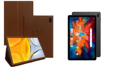 Чехол-подставка CRAYTON для Umidigi A11 TAB – стиль, защита и ручная сборка, цвет Коричневый св