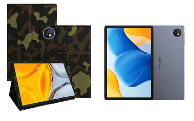 Чехол-подставка CRAYTON для Ulefone Tab A10 Pro – стиль, защита и ручная сборка, цвет Хаки тм