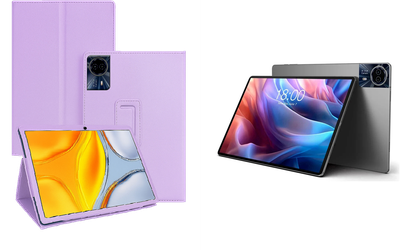 Чехол-подставка CRAYTON для Teclast T65 Max – стиль, защита и ручная сборка, цвет Фиолетовый