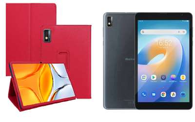 Чехол-подставка CRAYTON для Blackview Tab 6 – стиль, защита и ручная сборка, цвет Малиновый