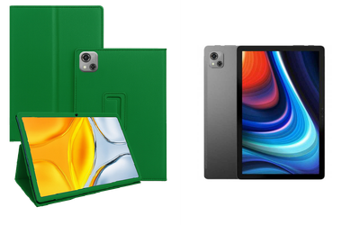 Чехол-подставка CRAYTON для Blackview Oscal Pad 13 – стиль, защита и ручная сборка, цвет Зеленый тм