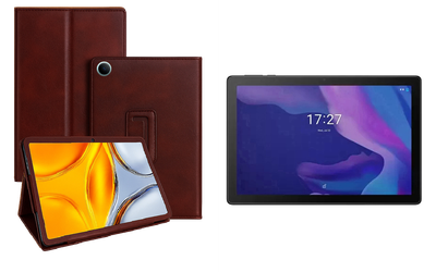Чехол-подставка CRAYTON для Alcatel TKEE MAX (8095) – стиль, защита и ручная сборка, цвет Карминовый