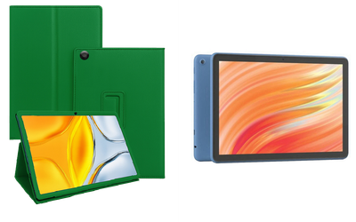 Чехол-подставка CRAYTON для Amazon Fire HD 10 (13th gen) – стиль, защита и ручная сборка, цвет Зеленый тм