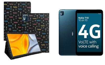 Чехол-подставка CRAYTON для Nokia Tab T10 – стиль, защита и ручная сборка, цвет Фэшн черный