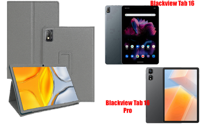 Чехол-подставка CRAYTON для Blackview Tab 16, Tab 16 Pro – стиль, защита и ручная сборка, цвет Серый тм
