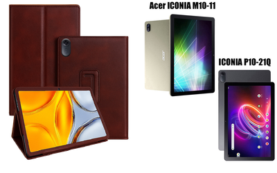 Чехол-подставка CRAYTON для Acer ICONIA M10-11, ICONIA P10-21Q – стиль, защита и ручная сборка, цвет Карминовый