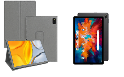Чехол-подставка CRAYTON для Umidigi A11 TAB – стиль, защита и ручная сборка, цвет Серый тм