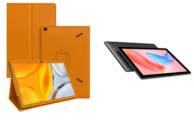 Чехол-подставка CRAYTON для Chuwi HiPad X, HiPad X (2020) – стиль, защита и ручная сборка, цвет Оранжевый