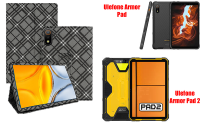 Чехол-подставка CRAYTON для Ulefone Armor Pad, Armor Pad 2 – стиль, защита и ручная сборка, цвет Клетка
