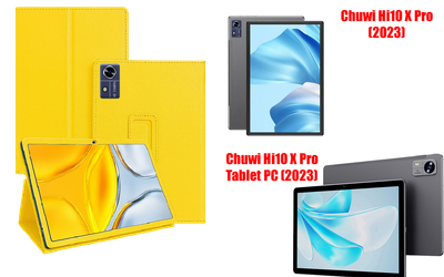 Чехол-подставка CRAYTON для Chuwi Hi10 X Pro, Hi10 X Pro Tablet PC – стиль, защита и ручная сборка, цвет Жёлтый