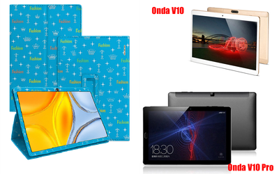 Чехол-подставка CRAYTON для Onda V10, V10 Pro – стиль, защита и ручная сборка, цвет Фэшн синий