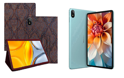 Чехол-подставка CRAYTON для Blackview Tab 18 – стиль, защита и ручная сборка, цвет Пестрый