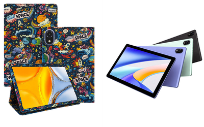 Чехол-подставка CRAYTON для DOOGEE Tab U10, U10 Pro – стиль, защита и ручная сборка, цвет Космос