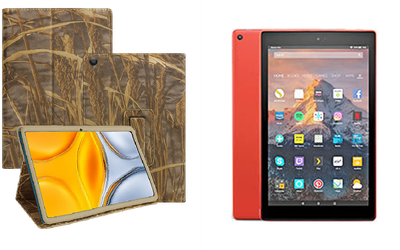 Чехол-подставка CRAYTON для Amazon Fire HD 10 2017, 2018 – стиль, защита и ручная сборка, цвет Камыш