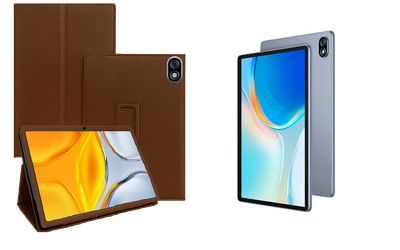 Чехол-подставка CRAYTON для Ulefone Tab W10 – стиль, защита и ручная сборка, цвет Коричневый св