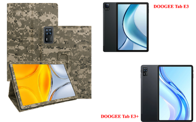 Чехол-подставка CRAYTON для DOOGEE Tab E3, DOOGEE Tab E3+ – стиль, защита и ручная сборка, цвет Пиксель М14