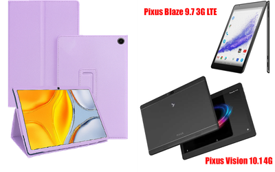 Чехол-подставка CRAYTON для Pixus Blaze 9.7 3G LTE, Vision 10.1 4G – стиль, защита и ручная сборка, цвет Фиолетовый