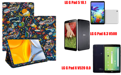 Чохол-підставка CRAYTON для LG G Pad 5 10.1, Pad 8.3, Pad X 8.0 – стиль, захист і ручна збірка, колір Космос