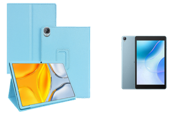 Чехол-подставка CRAYTON для Blackview Tab 50 – стиль, защита и ручная сборка, цвет Голубой