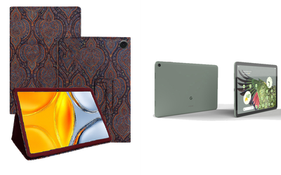 Чехол-подставка CRAYTON для Google Pixel Tablet 2023 – стиль, защита и ручная сборка, цвет Пестрый