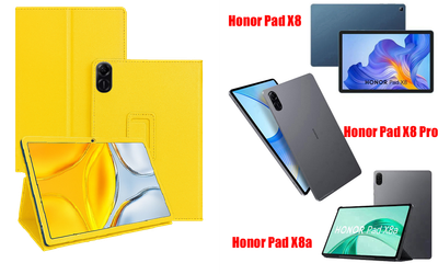 Чехол-подставка CRAYTON для Honor Pad X8, Pad X8 Pro, Pad X8a – стиль, защита и ручная сборка, цвет Жёлтый