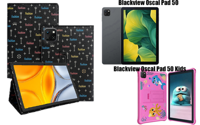 Чехол-подставка CRAYTON для Blackview Oscal Pad 50, Pad 50 Kids – стиль, защита и ручная сборка, цвет Фэшн черный