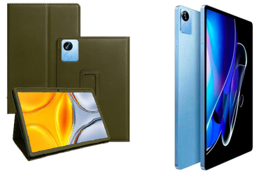 Чохол-підставка CRAYTON для realme Pad X – стиль, захист і ручна збірка, колір Оливковий