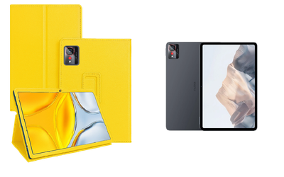 Чехол-подставка CRAYTON для ZTE Nubia Pad Pro – стиль, защита и ручная сборка, цвет Жёлтый