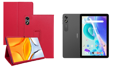 Чехол-подставка CRAYTON для UMIDIGI G2 Tab – стиль, защита и ручная сборка, цвет Малиновый