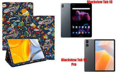 Чехол-подставка CRAYTON для Blackview Tab 16, Tab 16 Pro – стиль, защита и ручная сборка, цвет Космос
