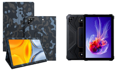 Чехол-подставка CRAYTON для Blackview Oscal Spider 8 – стиль, защита и ручная сборка, цвет Хаки зима