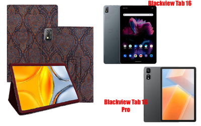 Чехол-подставка CRAYTON для Blackview Tab 16, Tab 16 Pro – стиль, защита и ручная сборка, цвет Пестрый