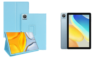 Чехол-подставка CRAYTON для Blackview TAB 30 – стиль, защита и ручная сборка, цвет Голубой