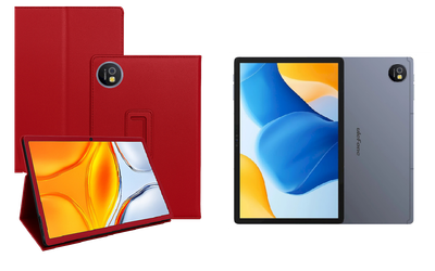 Чехол-подставка CRAYTON для Ulefone Tab A10 Pro – стиль, защита и ручная сборка, цвет Красный