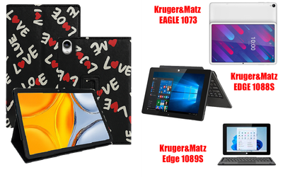 Чехол-подставка CRAYTON для Kruger&Matz EAGLE 1073, EDGE 1088S, Edge 1089S – стиль, защита и ручная сборка, цвет Лав
