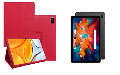 Чехол-подставка CRAYTON для Umidigi A11 TAB – стиль, защита и ручная сборка, цвет Малиновый